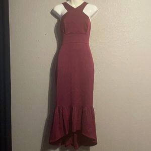 Gianni Bono Flounce Hem MIDI Dress